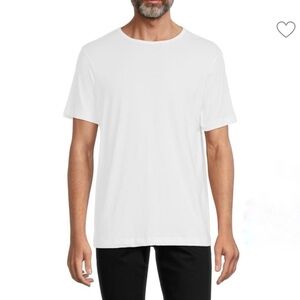 Theory Luxe Cotton Precise Tee Mens XXL RUNS SMALL White Crew Neck w Bound Trim